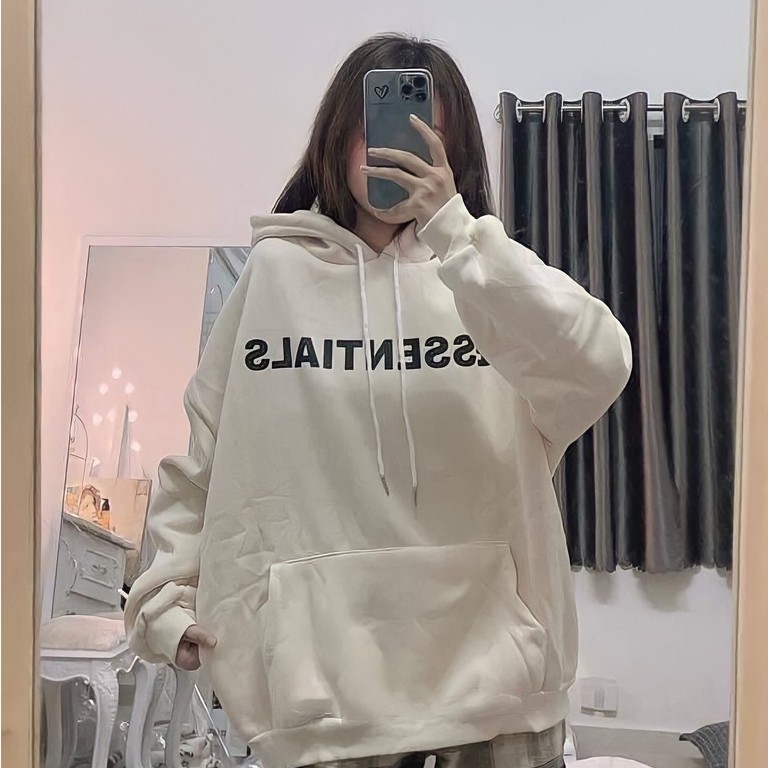 Áo Hoodie Essential Nam Nữ Form rộng Unisex, vải Nỉ mềm đẹp có mũ phong cách Hàn Quốc [KÈM QUÀ TẶNG] | BigBuy360 - bigbuy360.vn