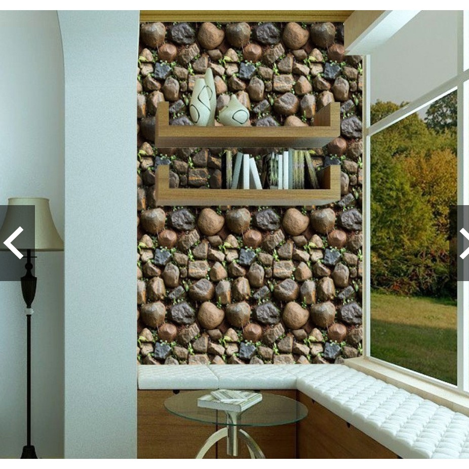 Giấy dán tường đá cục bự khổ rộng 45cm ( giá bán 1 mét )