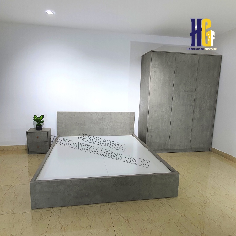 - Combo phòng ngủ gồm: Tủ áo 1m2x2m và giường 1m6x2m , tặng quà, Gỗ MDF phủ melamine sx bởi HG Interior