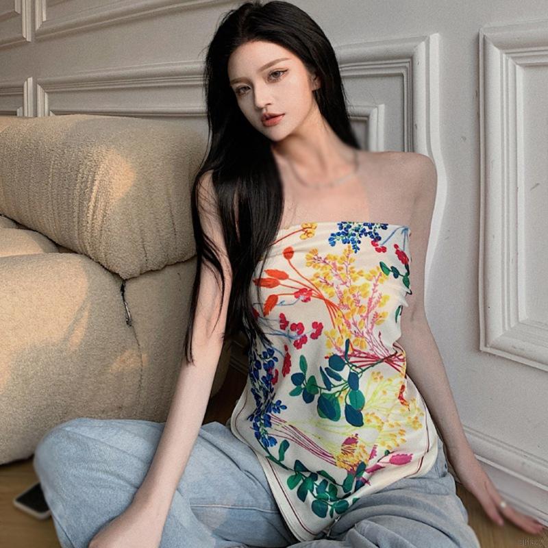 Áo Ống Vải Lụa In Họa Tiết Phong Cách Hàn Quốc Gợi Cảm Thời Trang Dành Cho Nữ | WebRaoVat - webraovat.net.vn