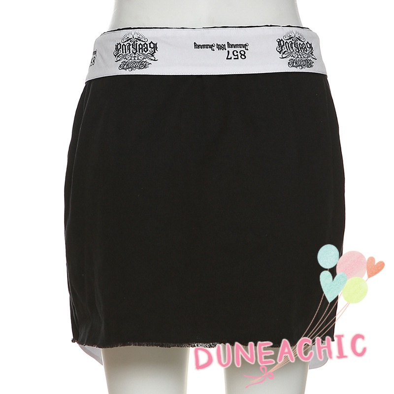 DUNEA Chân Váy Chữ A Lưng Cao In Họa Tiết Thời Trang Quyến Rũ Cho Nữ