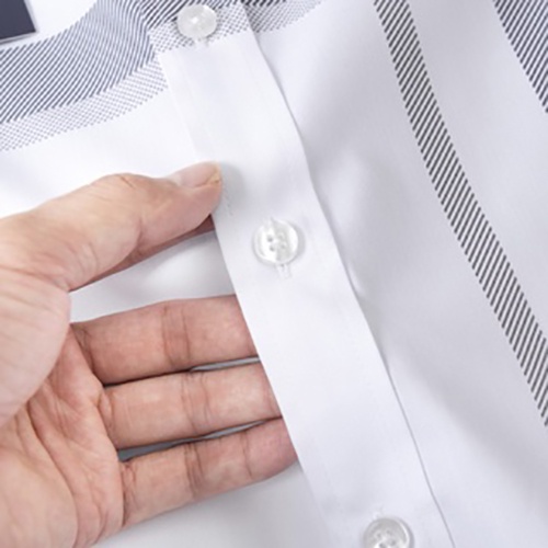 Áo Sơ Mi Nam Công Sở ANTON Somianton Trắng Họa Tiết Dài Tay Slimfit Kẻ Sọc Cotton - XAT205