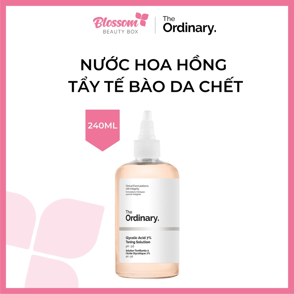 Nước hoa hồng tẩy tế bào da chết Toner AHA The Ordinary Glycolic Acid 7% Toning solution (Bill Anh)