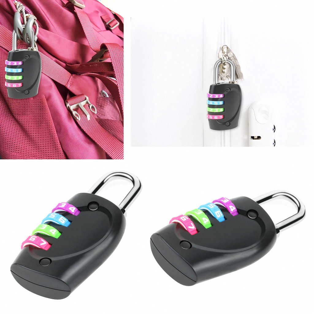 [CHOO] New 4-Digit Aluminum Body Combination Padlock Password Lock for Travel Suitcase