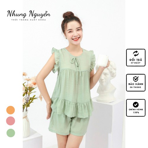 Bộ đồ nữ mặc nhà chất đũi cao cấp, siêu mát