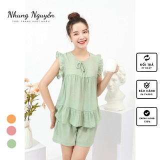 Bộ đồ nữ mặc nhà chất đũi cao cấp, siêu mát