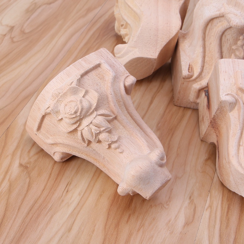 Bộ 4 Chân Ghế Sofa / Giường / Đồ Nội Thất Chạm Khắc Tinh Tế