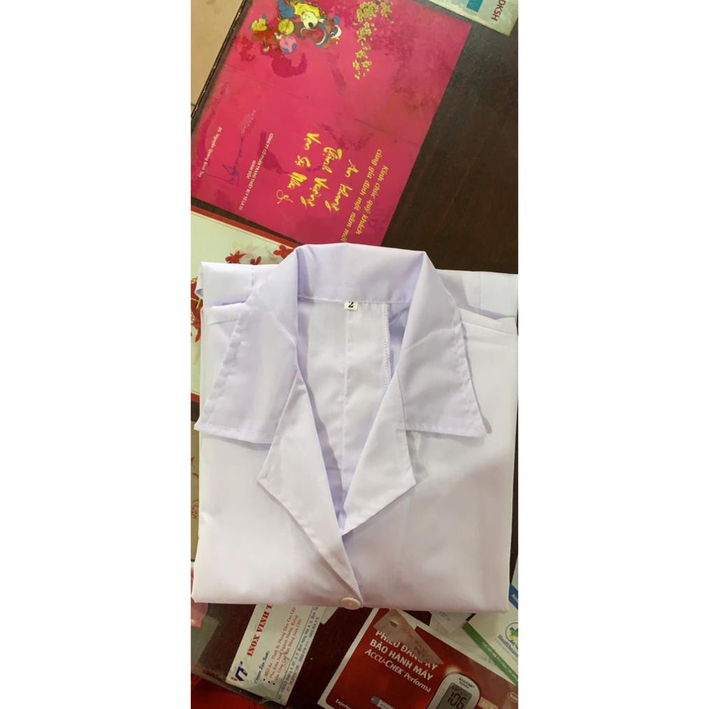 Áo Blouse tay ngắn thân ngắn nam/nữ