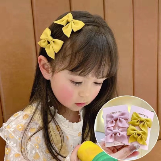 Set 2 kẹp tóc, Kẹp Nơ dễ thương nhiều màu Pastel cho bé gái xinh xắn dễ phối đồ mẫu mới nhất