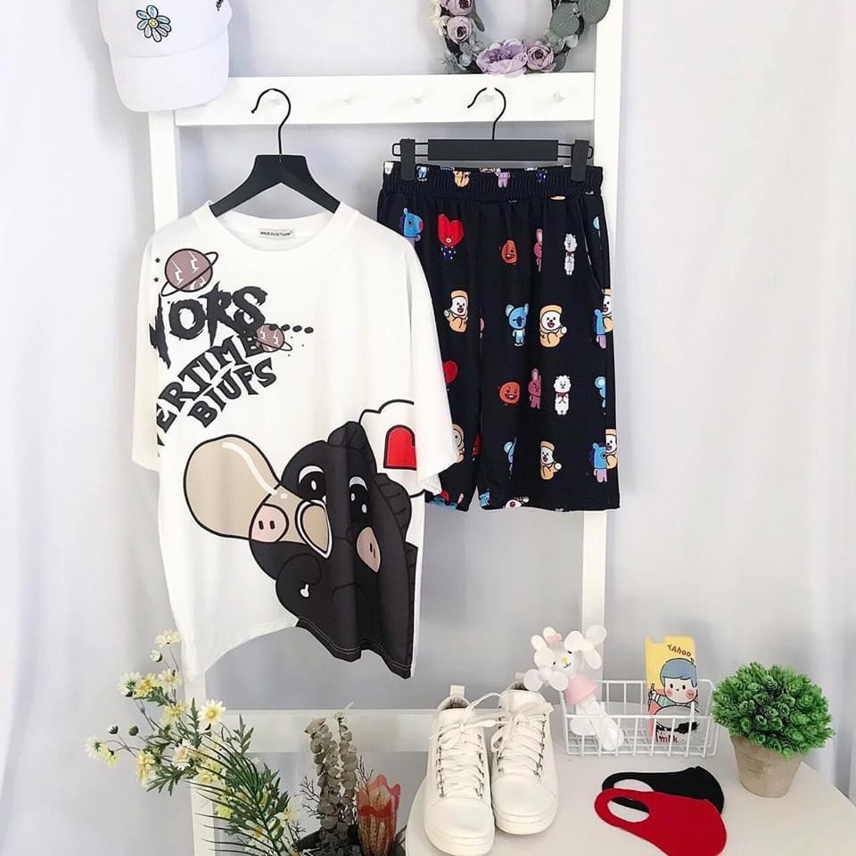 Đồ bộ hoạt hình form rộng Unisex YORS Freesize dành cho nam nữ Molly Fashion | BigBuy360 - bigbuy360.vn