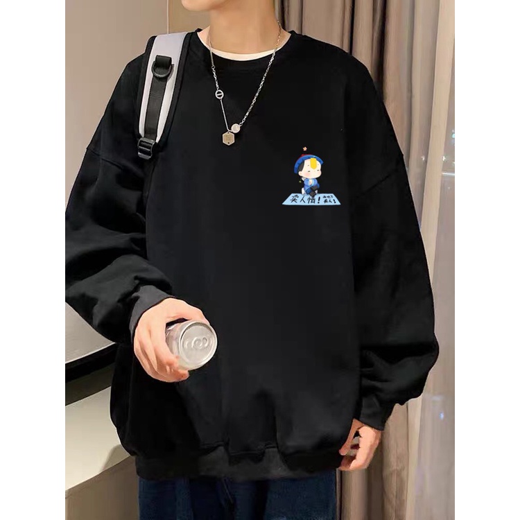 Áo Sweater Nỉ Cổ Tròn Dài Tay Nam Nữ Họa Tiết Apsr Logo Chú Bé