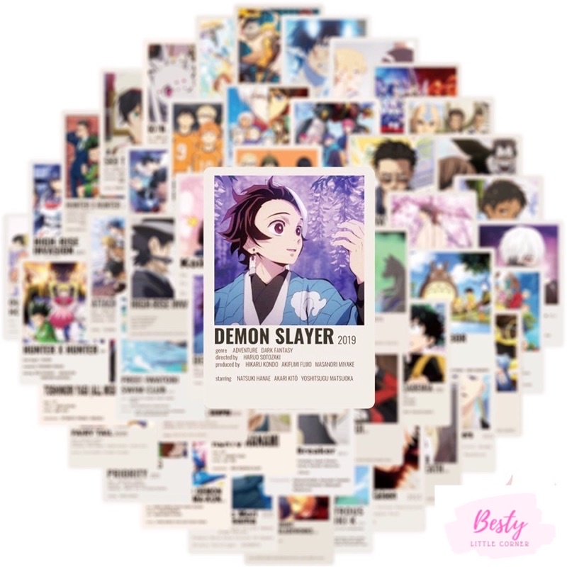 Set 40 Sticker Anime random - 40 miếng Sticker các bộ Anime random - sticker jujutsu kaisen tokyo revenger haikyuu