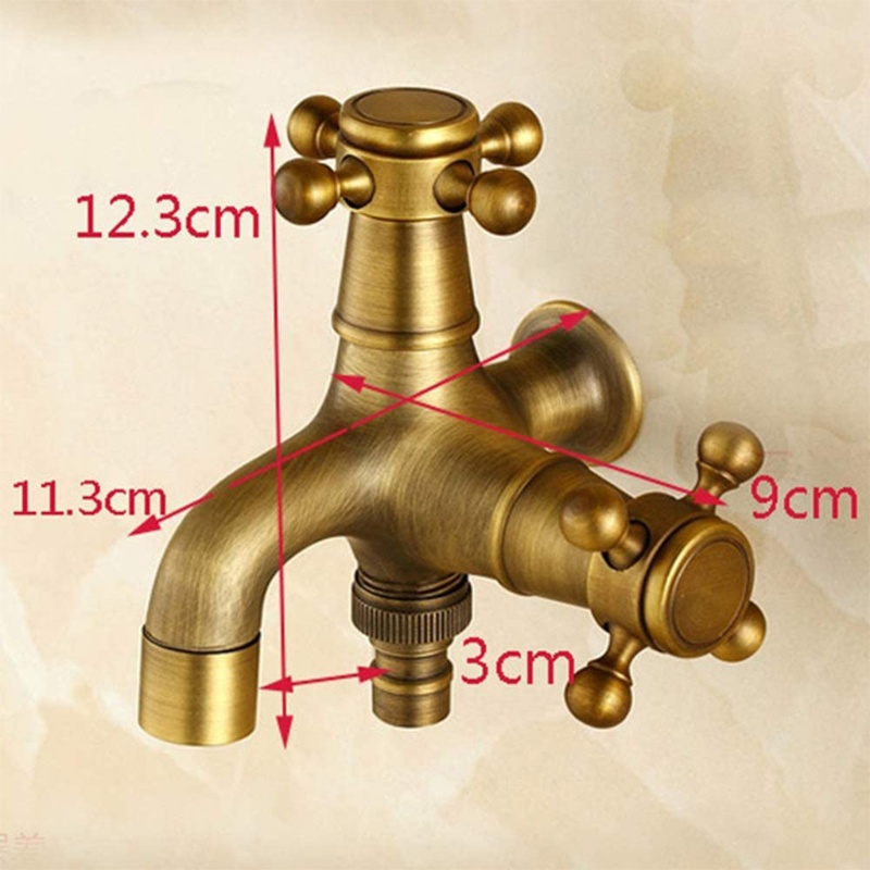 Aoto Vòi Nước Gắn Tường Bằng Đồng Thau Cổ Điển Lắp Đặt Lạnh Đơn Giản