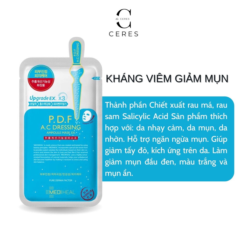 Mặt Nạ Giấy Mediheal - Hộp 10 Miếng Dưỡng Ẩm Trắng Da Chống Lão Hoá Giảm Mụn Cấp Ẩm Hàn Quốc 24ml