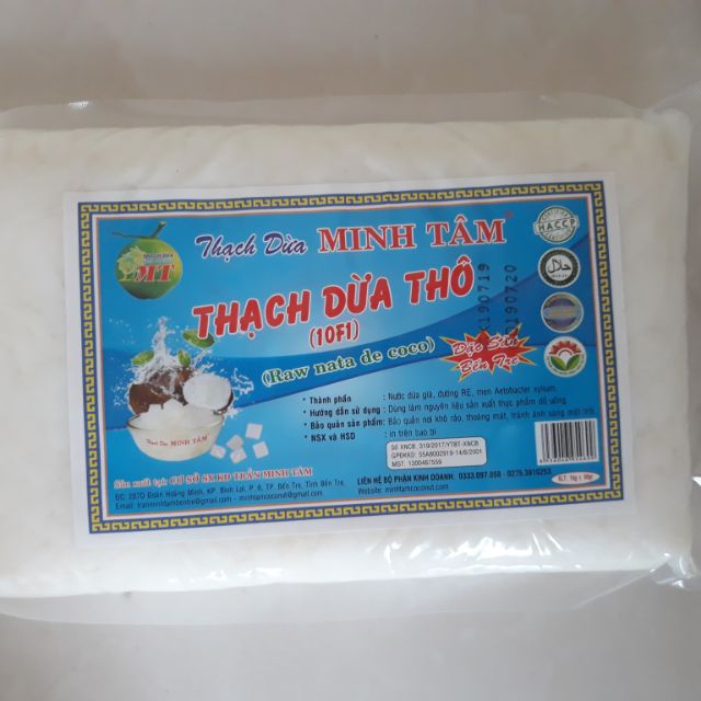 Thạch dừa thô 1kgc - thạch dừa + hương dừa