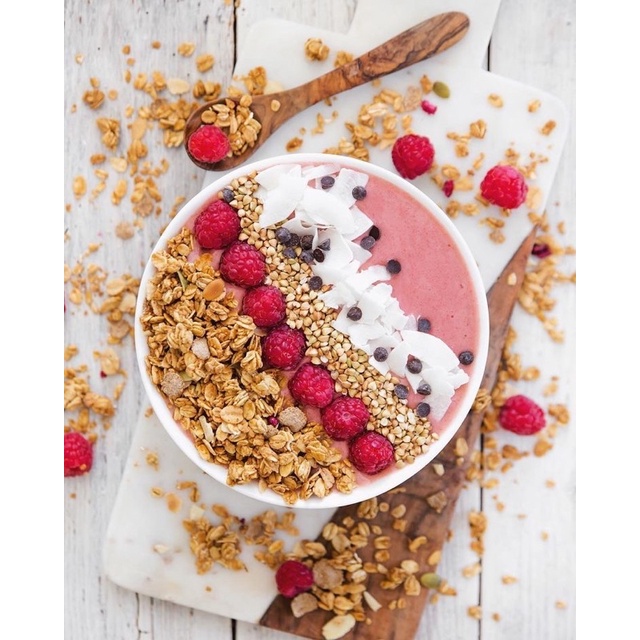 Combo 3 vị Granola Healthy 600g - Ít ngọt, nhiều hạt, giàu năng lượng, tốt cho sức khoẻ