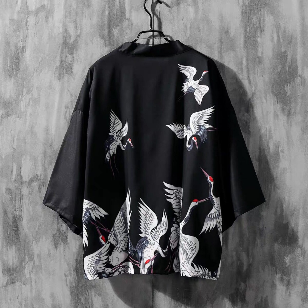 Áo Khoác Kimono Tay Lỡ Phong Cách Nhật Bản Thời Trang Cho Nam