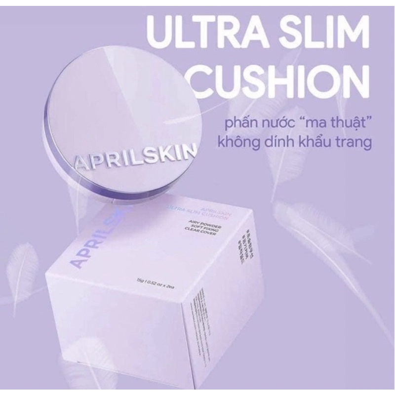 New 2022 Phấn Nước April Skin Ultra Slim Cushion (Kèm Lõi)