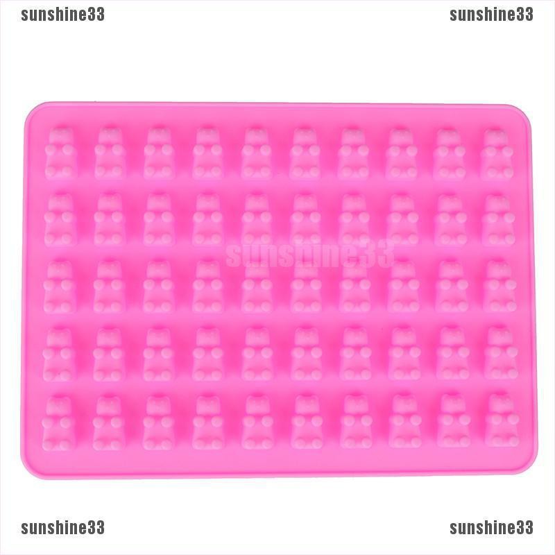 Khuôn Silicone Tạo Hình Làm Bánh Kẹo Hình Gấu Gummy 53 Ngăn