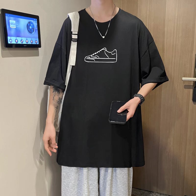 Áo Thun Tay Ngắn Dáng Rộng In Họa Tiết Hoạt Hình Phong Cách Hip Hop Hàn Quốc Thời Trang Cho Nam Size M-8XL