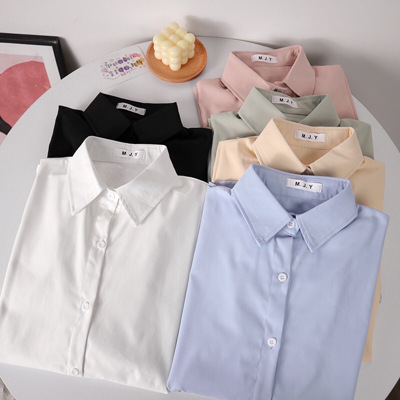Áo sơ mi nữ, áo sơ mi dài tay đủ size hàng order Taobao