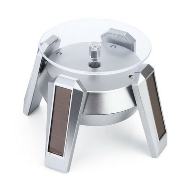 Bàn xoay 360°,sử dụng năng lượng Mặt Trời,  giúp trưng bày sản phẩm,có đèn cực đẹp.