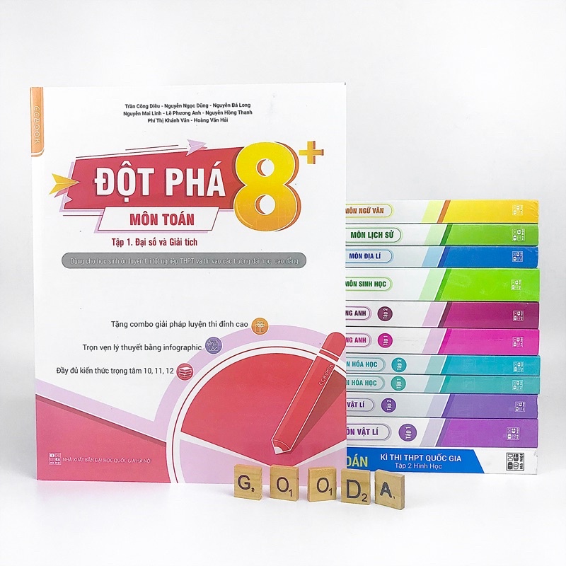 Sách Đột Phá 8+ Phiên Bản Mới - Trọn Bộ Đột Phá 8+ Gồm 8 Môn (Toán, Văn, Anh, Lí, Hóa, Sinh, Lịch Sử, Địa Lí)