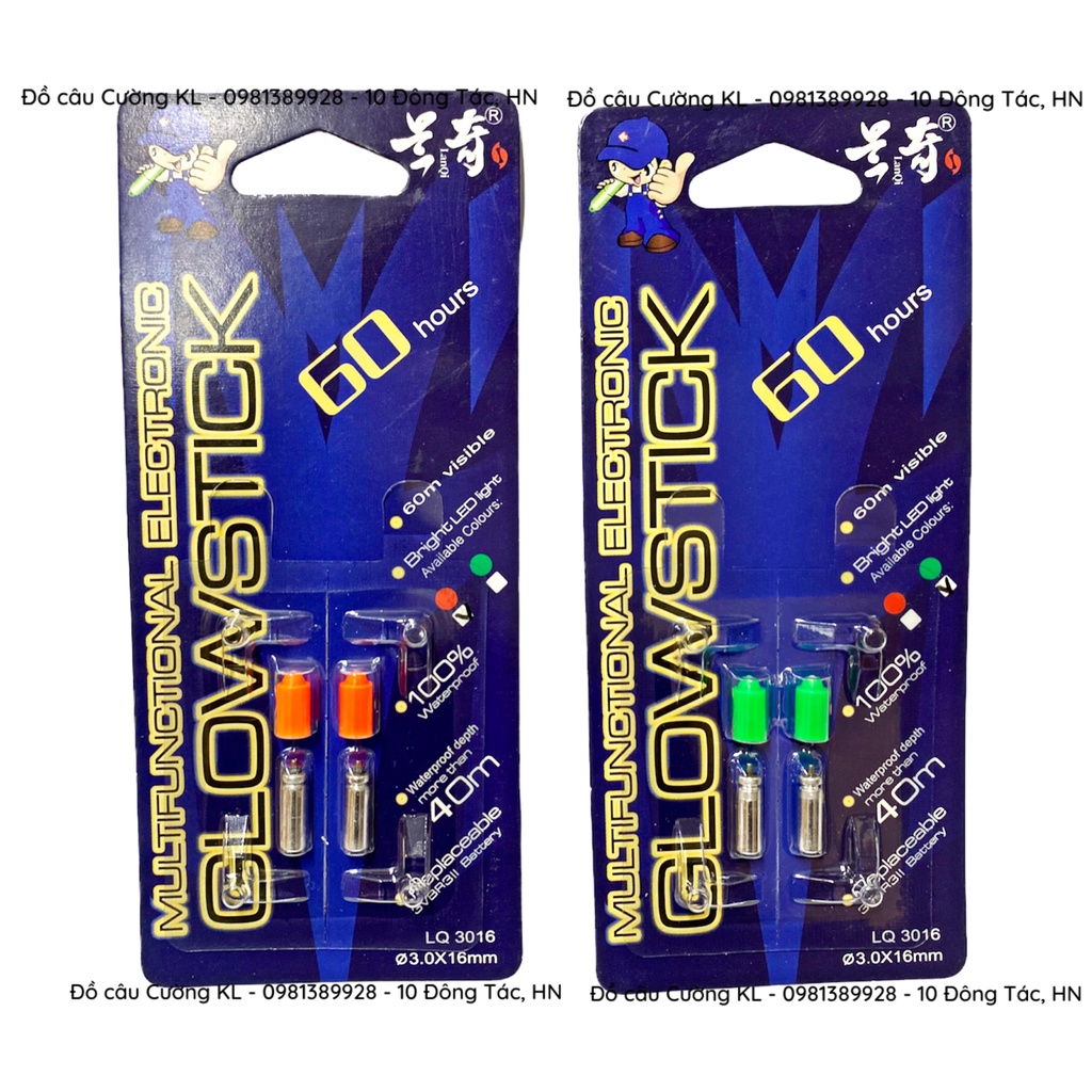 Đèn led câu cá 60h bóng xanh và đỏ