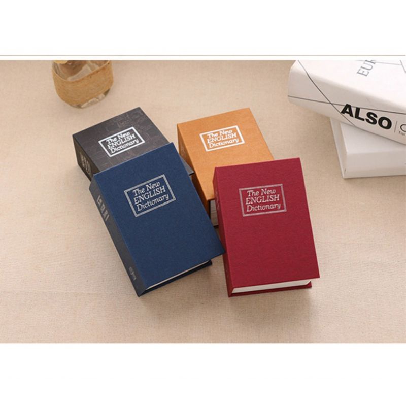 Két Sắt Hình Quyển Sách Có Khe Nhét Tiền 11.5x8x4.5cm