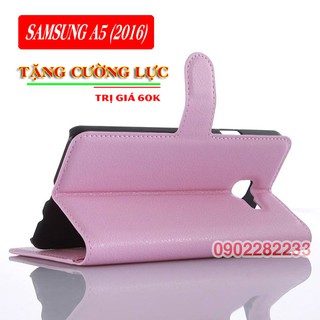 Ốp DA SS A5 2016 tặng kính cường lực - MÀU HỒNG