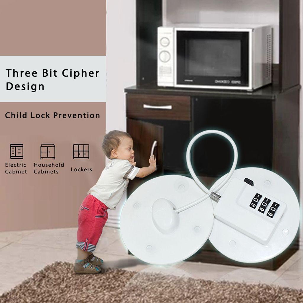 Khóa Cửa Tủ Bằng Dây Thép Dày Dặn Đa Năng Không Cần Khoan Tiện Dụng