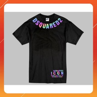 [SIÊU RẺ] ❤️ Áo Phản Quang ❤️chữ DSQUARED Áo unisex, áo thun nam nữ đen trắng from rộng, vải cotton xịn [SIÊU RẺ]