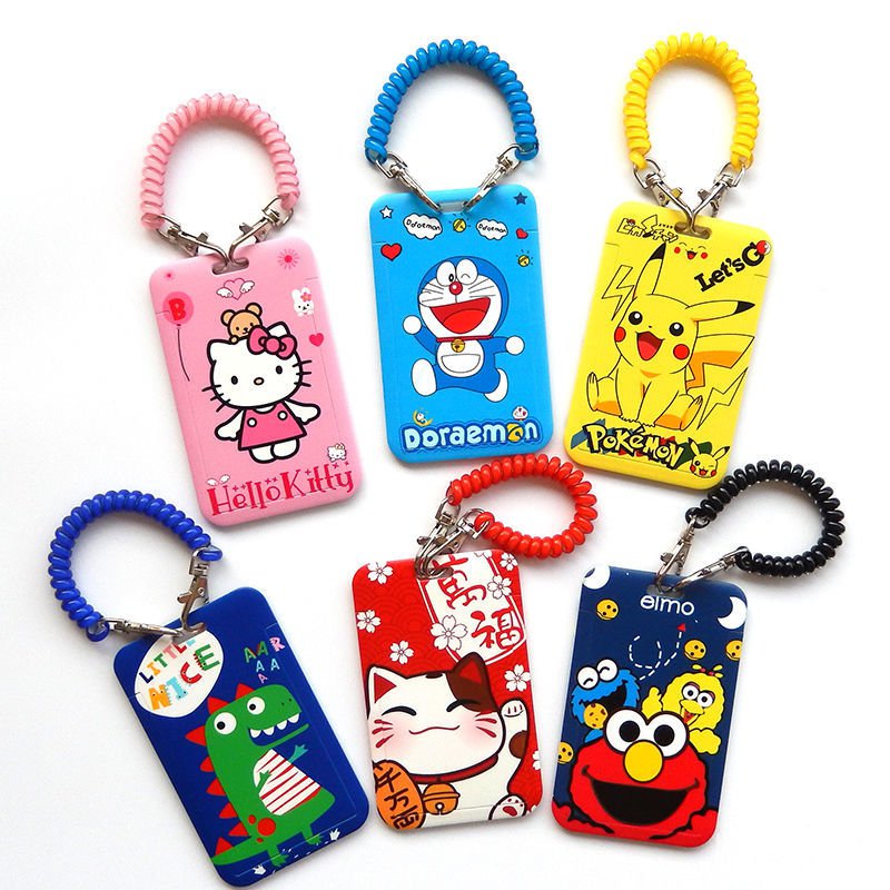 HELLOKITTY DORAEMON Dây Đeo Thẻ Học Sinh Co Giãn Chống Thất Lạc In Hình Hoạt Hình Dễ Thương