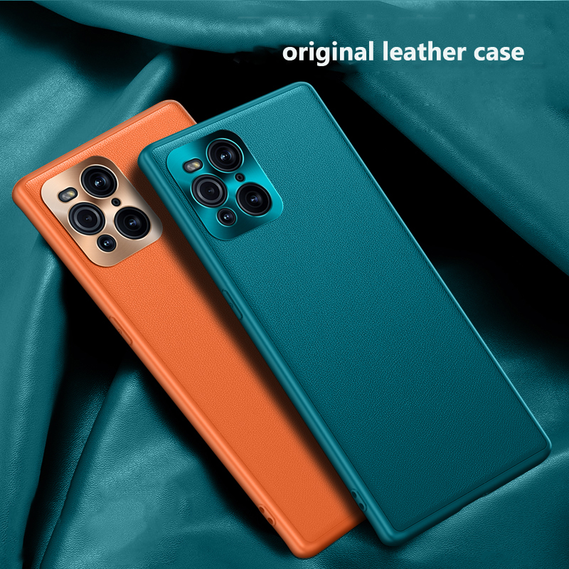 Ốp điện thoại da sang trọng tùy chọn màu sắc cho Oppo Find X3/ Pro