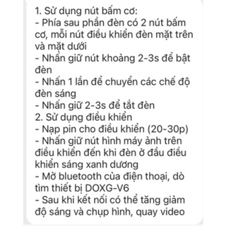Gậy Livestream Kèm Đèn Led 2 Mặt SANDBOX DOXG-V6, Quay Video, Chụp Ảnh - L2007
