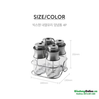 BỘ 4 LỌ ĐỰNG GIA VỊ LOCK&LOCK LLG849