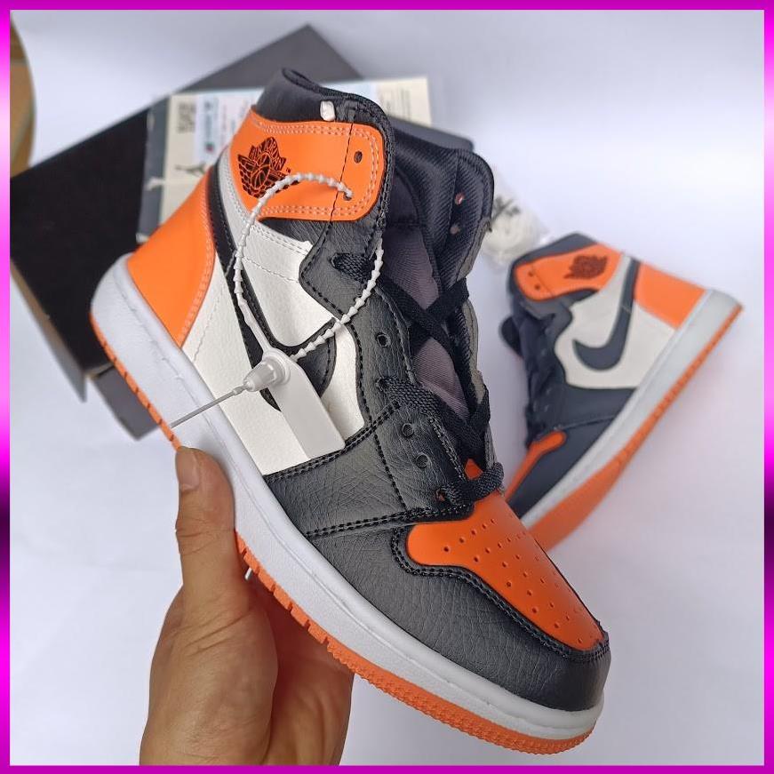 [Sneaker34]⚡️𝕋ổ𝕟𝕘 𝕂𝕙𝕠⚡️ Giày thể thao sneaker Jordan 1 đen cam cao cổ nam nữ full box