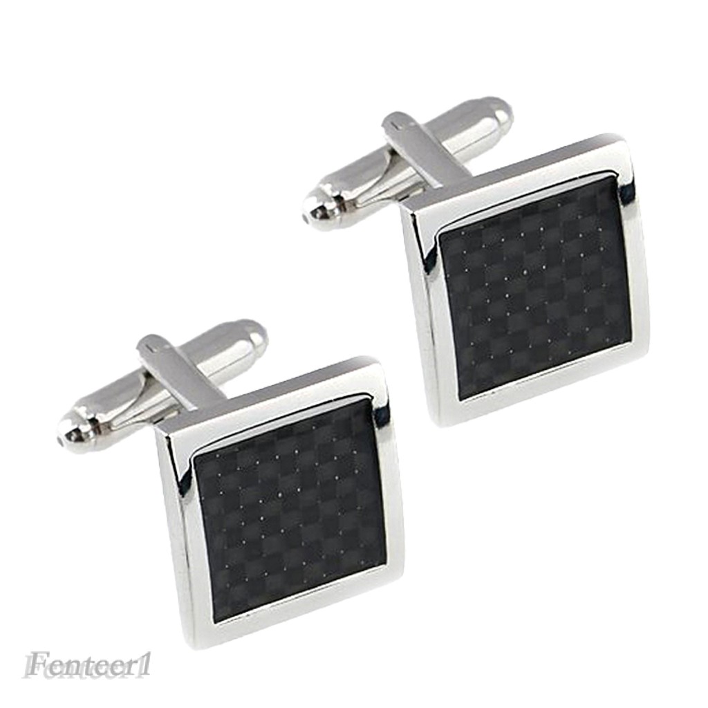 [Fenteer1] Khuy Măng Sét Áo Sơ Mi Nam Hình Chữ Nhật Bằng Đồng Thau Cho Tiệc Cưới