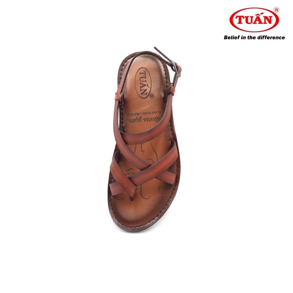 Xăng đan da nam giày quai hậu thời trang quai da bò tự nhiên thương hiệu Tuấn NXHU-7K4