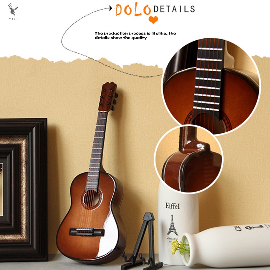 COD& Ornamental Miniature Replica Guitars Mini Classical Guitar/Electric Guitar Model Holiday Ornament