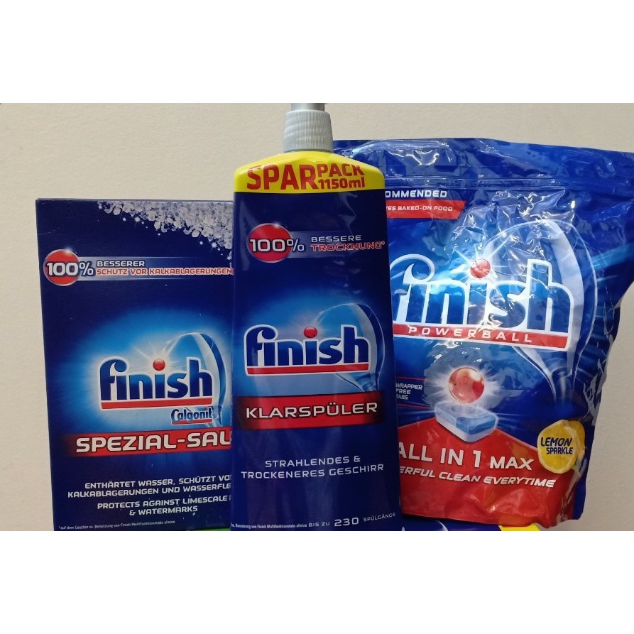 Muối rửa bát Finish Nhập Khẩu Đức 1,2kg + Tặng 3 viên Finish Nhật