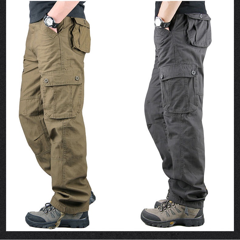 Quần lính túi hộp HNS25 kaki cotton bền đẹp - 6 màu cơ bản xanh, đen, xám, nâu, kaki