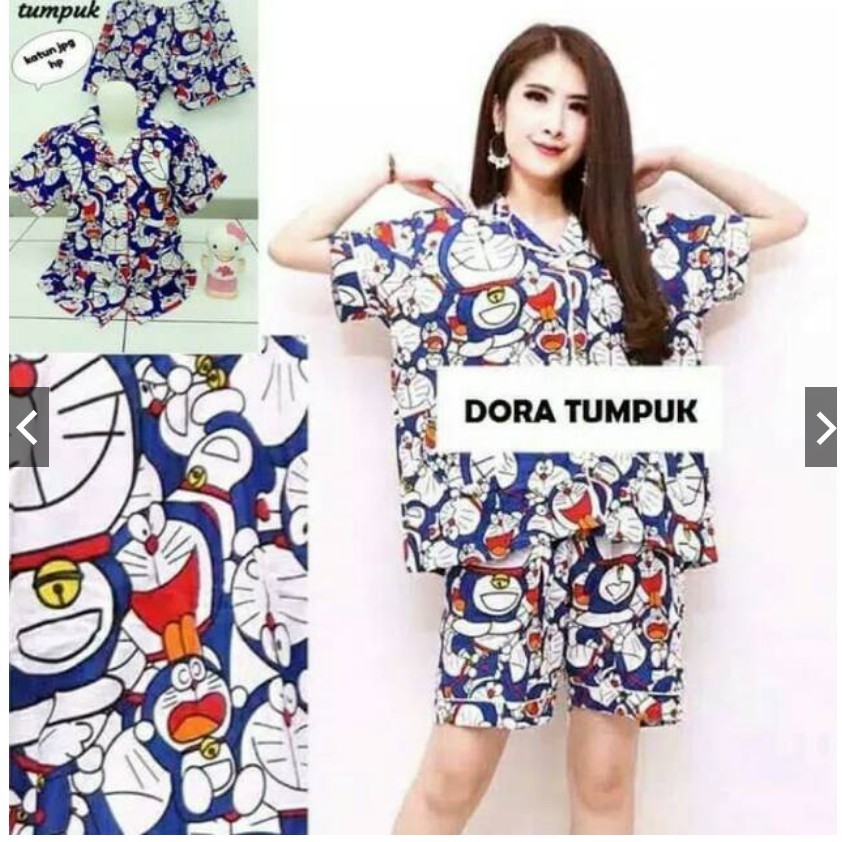 Bộ Đồ Ngủ Pijama In Hình Doraemon Đáng Yêu Cho Nữ Hp