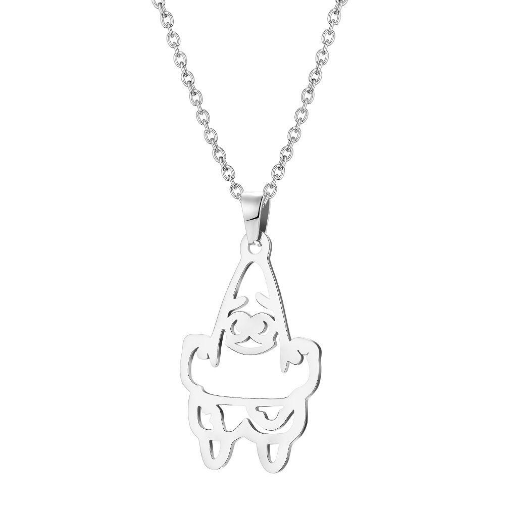 ANEMONE Vòng cổ Thép Titan Mặt Hình SpongeBob Phong Cách Nhật Bản Cho Cặp Đôi