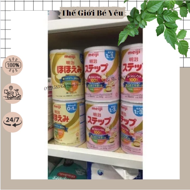Sữa Công Thức, Sữa Meiji Nhật Bản nội địa 800g đủ số 0-1, 1-3