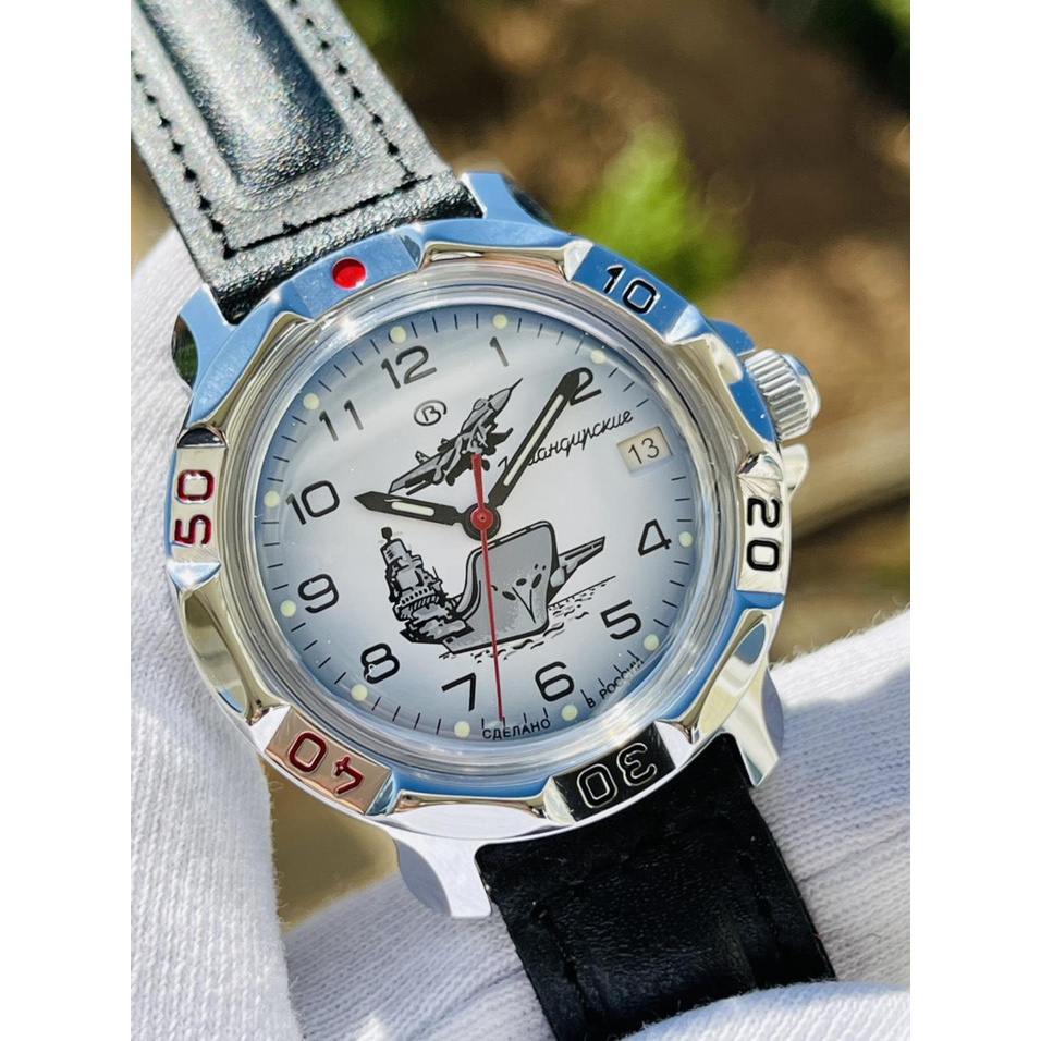 Đồng hồ Nga Vostok Komandirskie 811982. Đồng hồ nam Vostok máy cơ lên giây, size mặt 39, size dây 18, chống nước 3 atm