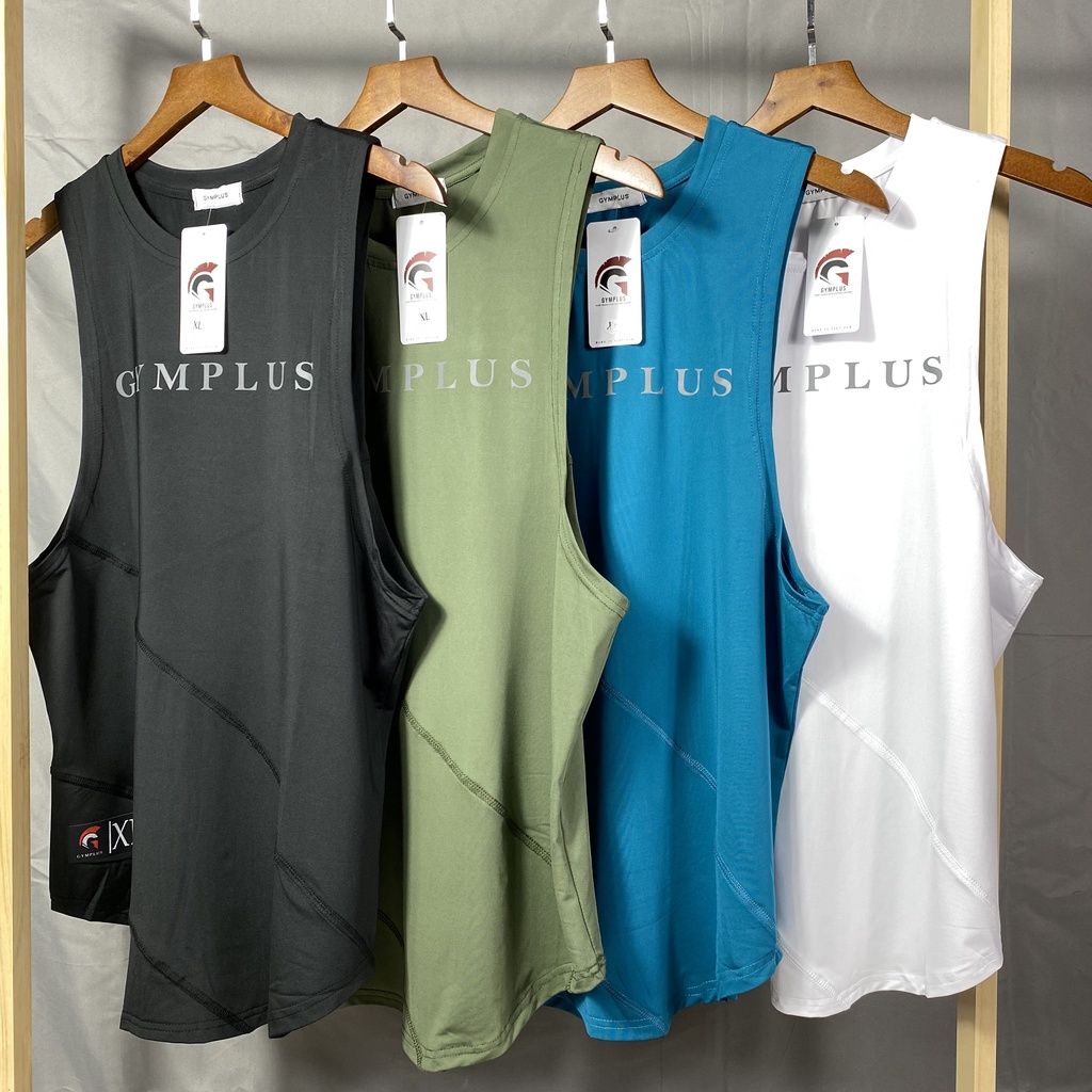 Áo ba lỗ gym thể thao tanktop Gymplus khoét nách,áo tập gym thể thao dành cho nam