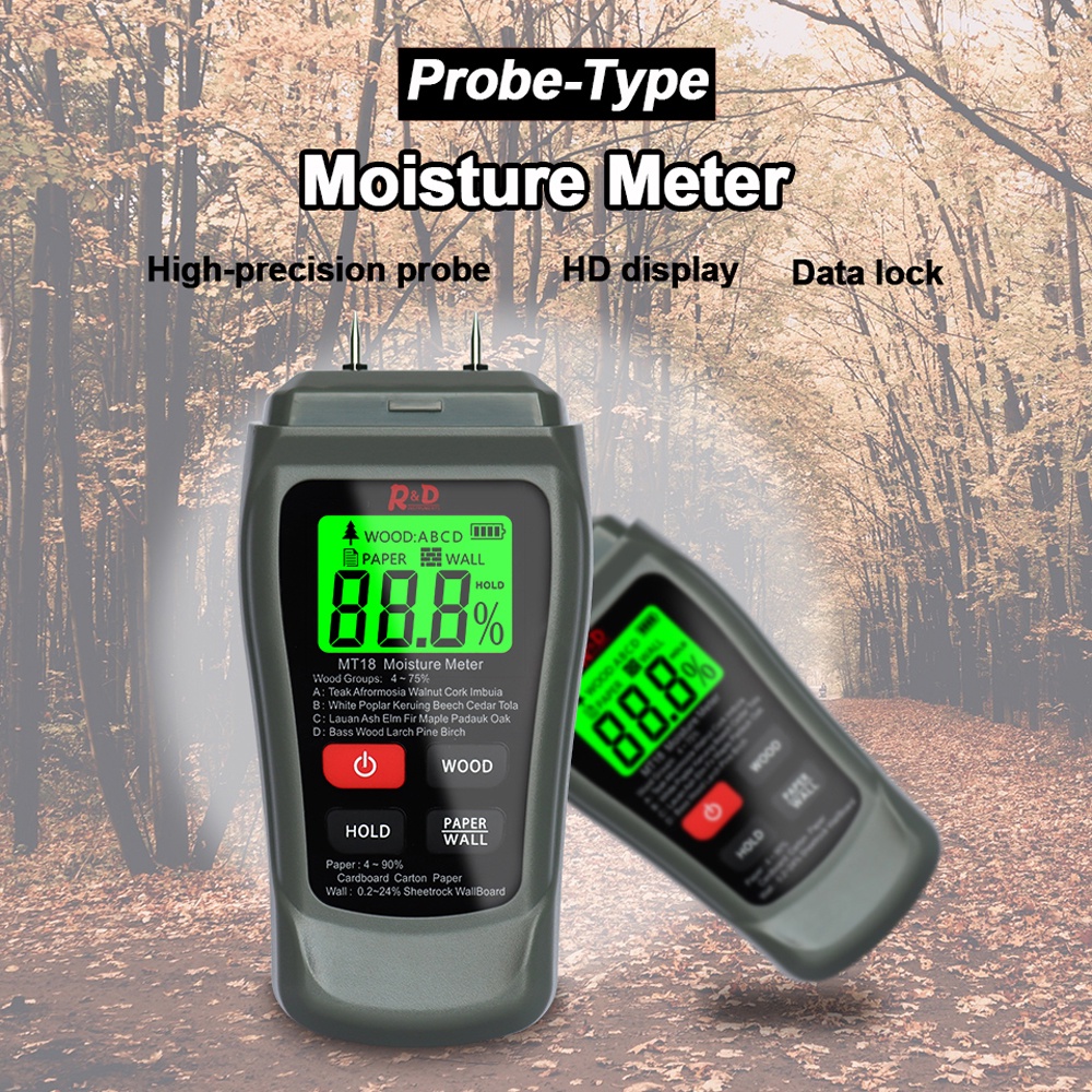 Máy đo độ ẩm DIYMORE MT-18 kỹ thuật số cho đồ gỗ