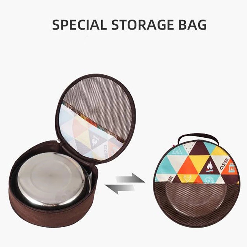 Bộ đĩa ăn dã ngoại xếp gọn 17 món.