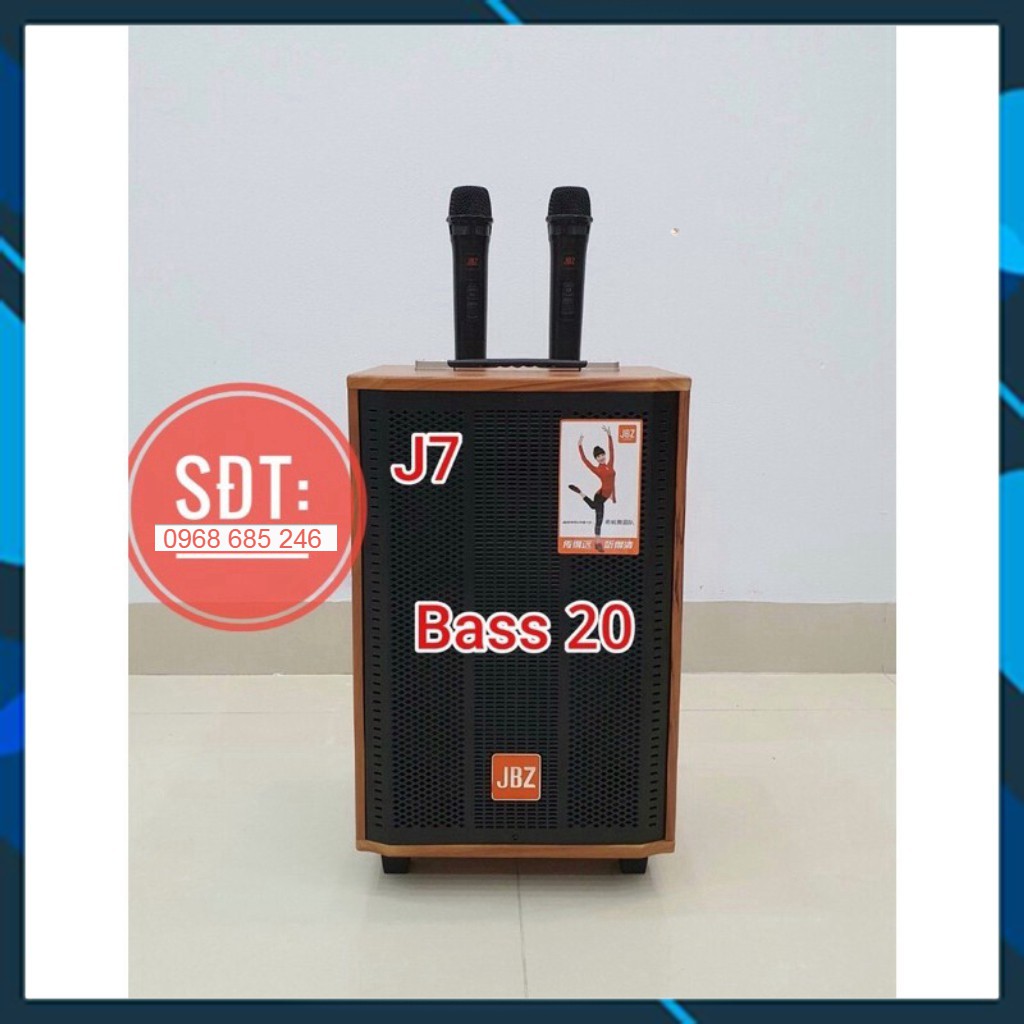Loa kéo karaoke bluetooth JBZ J7 bass 20 mini Loa kẹo kéo di động thùng gỗ .